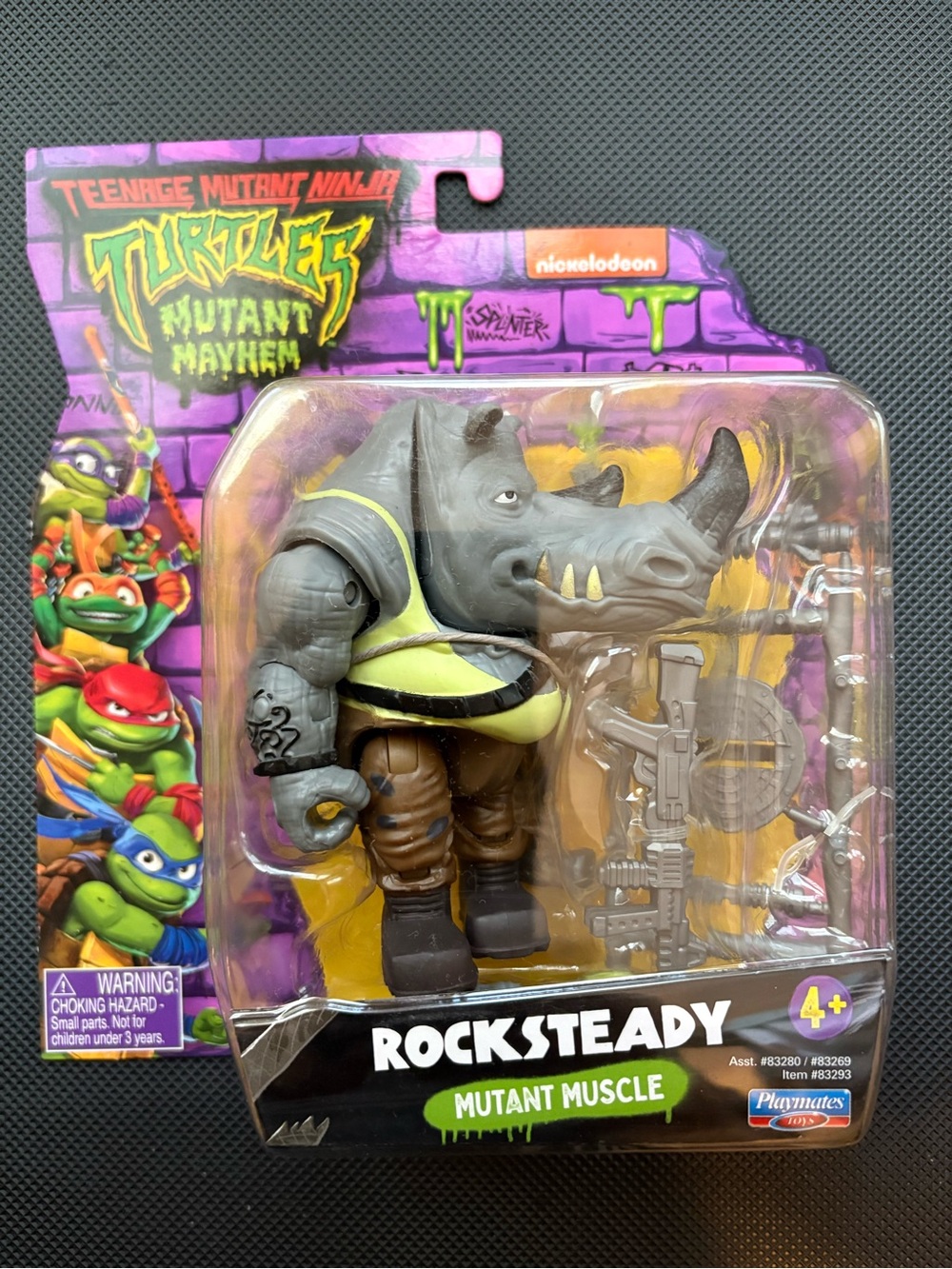 Teenage Mutant Ninja Turtles Rocksteady Mutant Muscle Action Figure - Gray